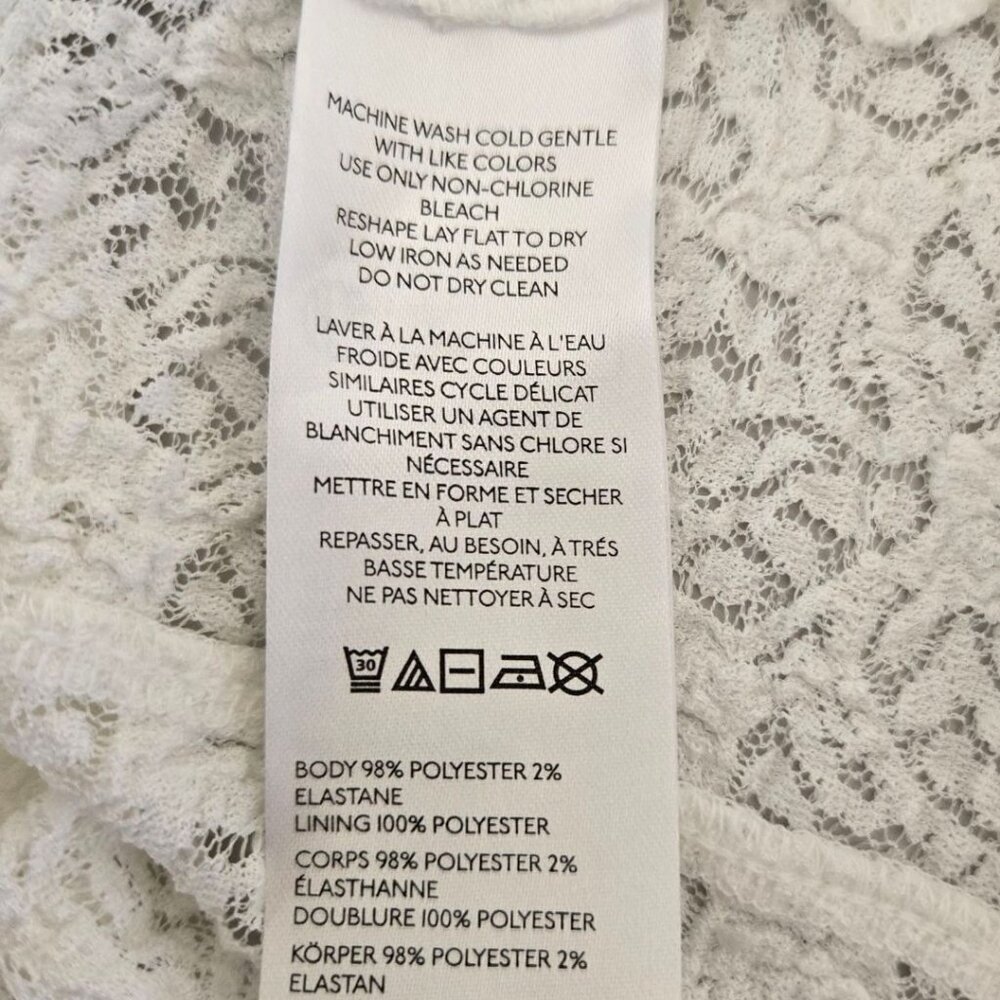 Urban Outfitters Small Elasa White Lace Ruffle Camisole Bustier Top Black Trim - Picture 7 of 7